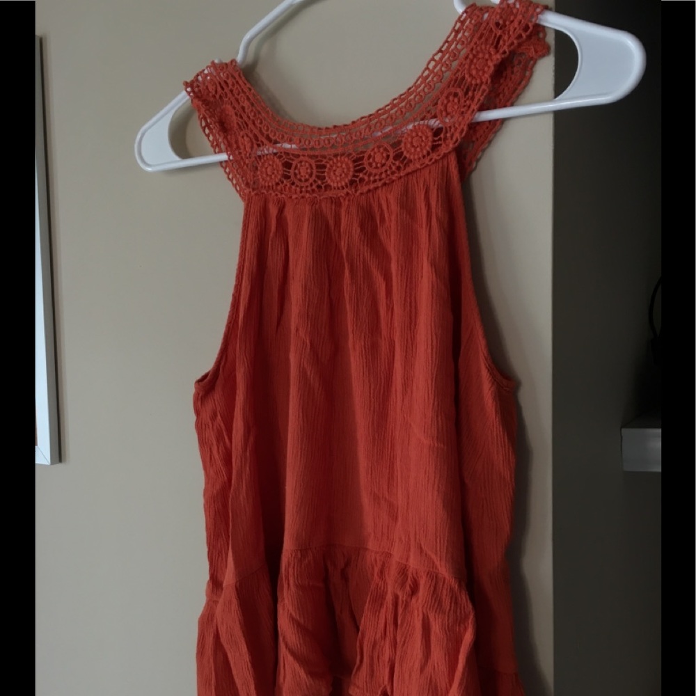 Orange Lace Top